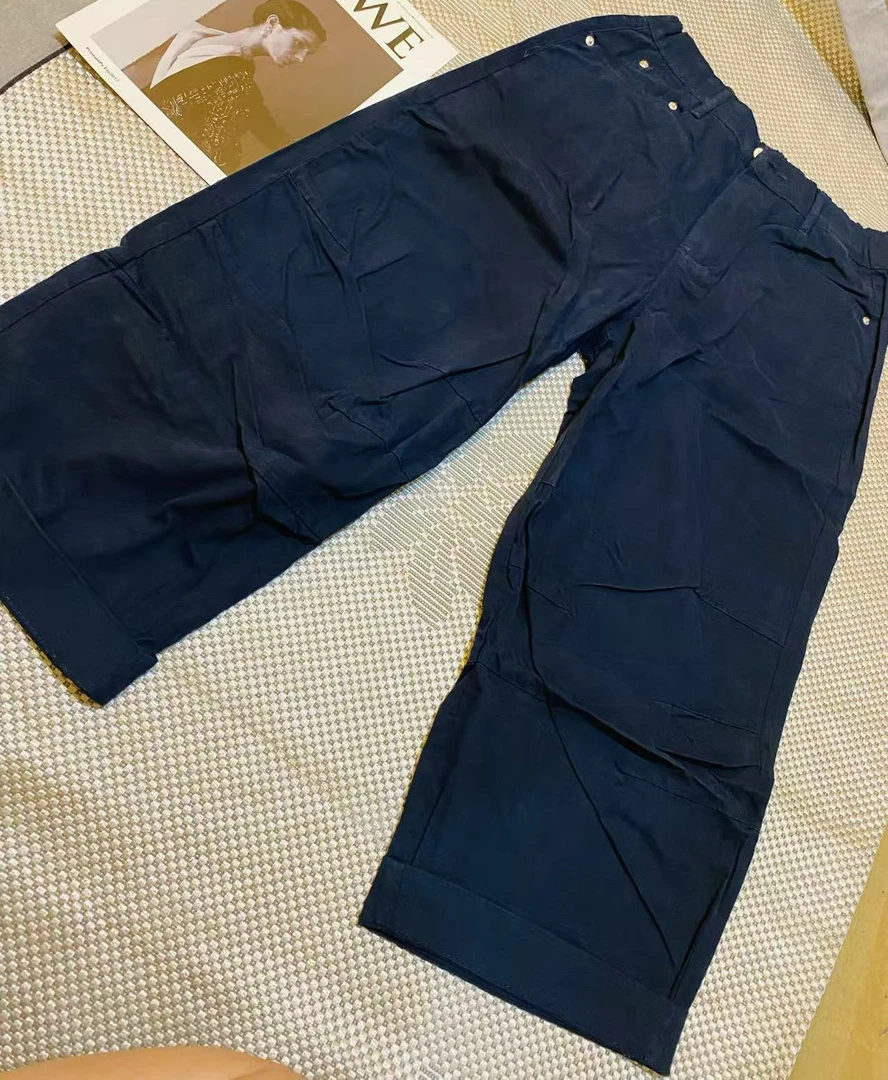 【特价不支持退换】韩系后松紧腰阔腿直筒工装裤时尚女休闲裤2025