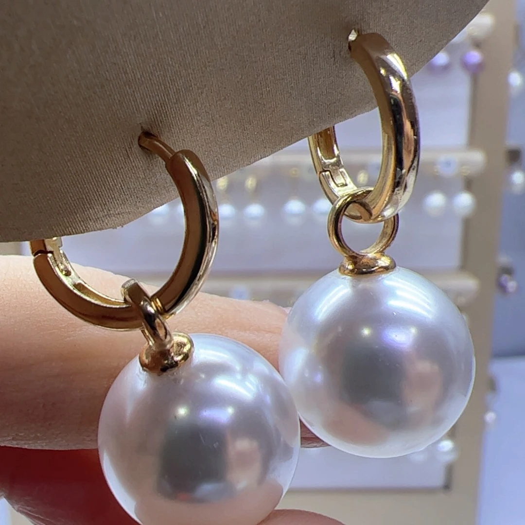 银S925镶嵌淡水珍珠耳饰