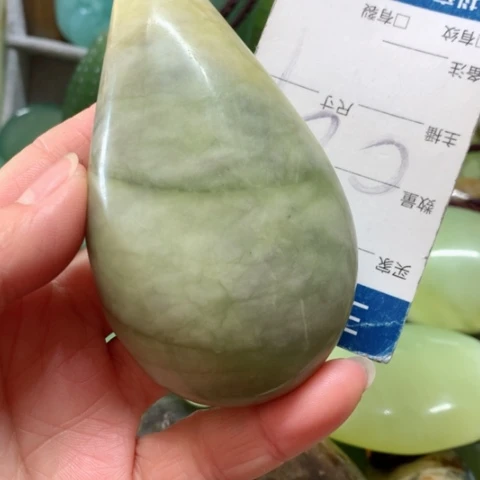 蛇纹石玉手把件未镶嵌