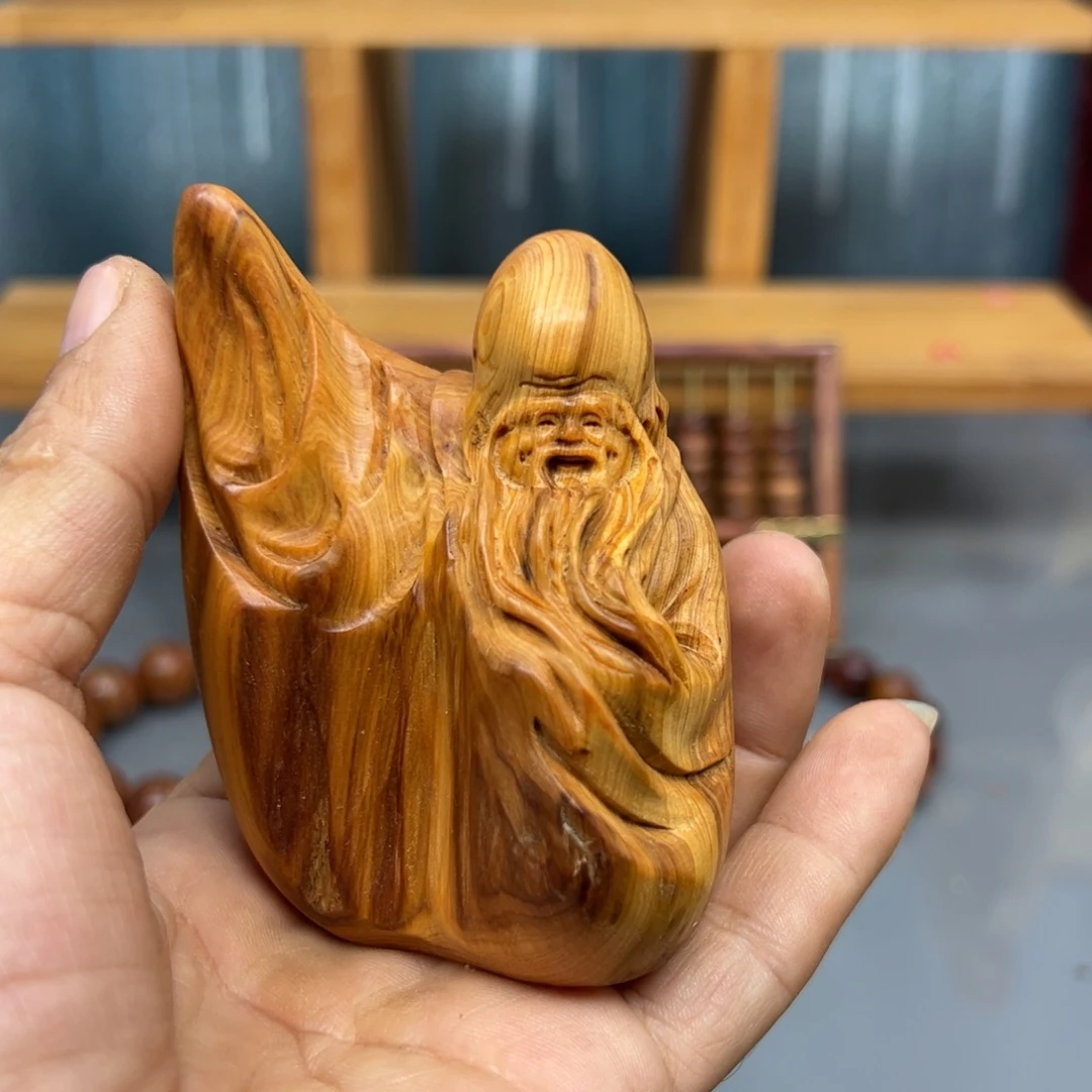 草***y木崖柏木摆件手把件