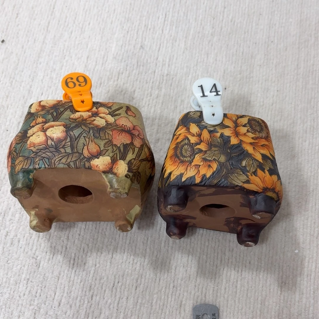 S***果紫砂花盆陶瓷多肉花盆精品