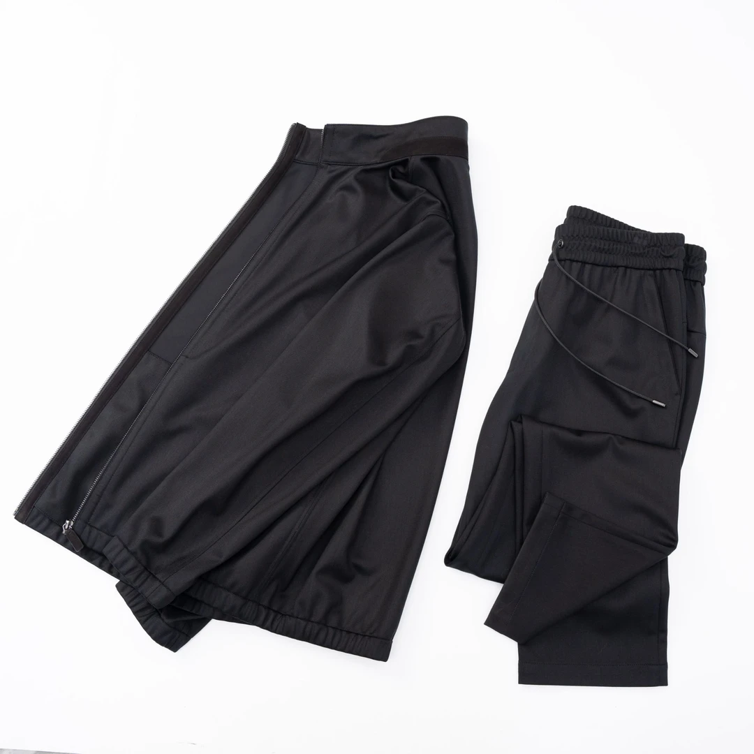 2025秋季新款真丝套装宽松潮流户外休闲外套防风防水立领拉链男装