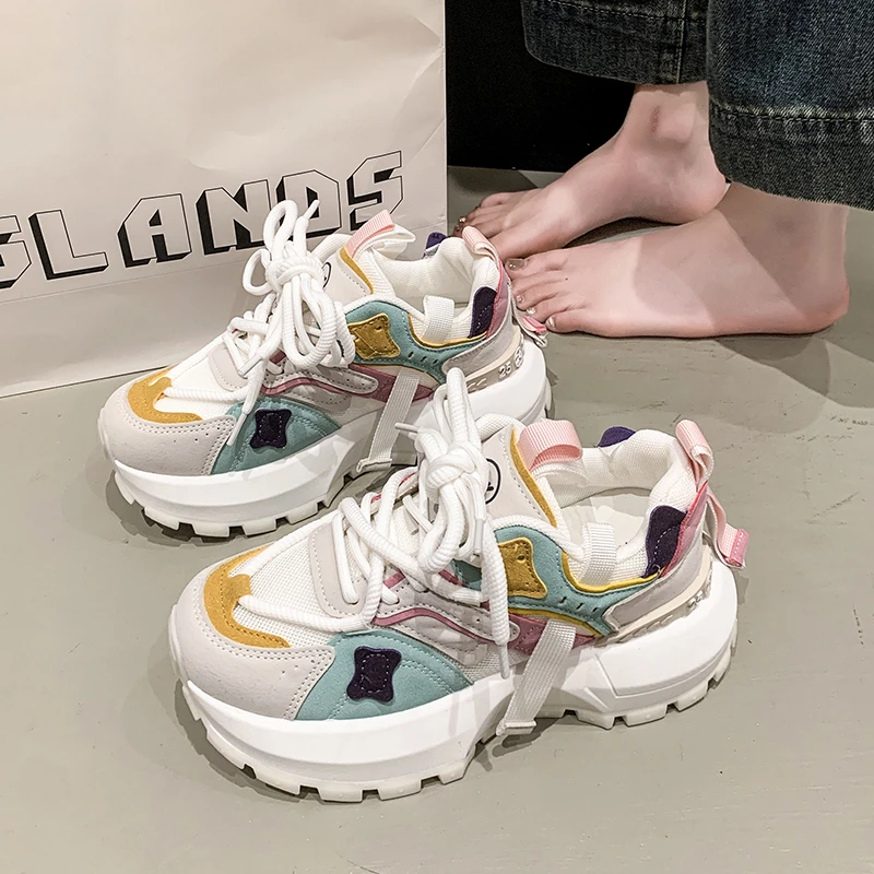 阿甘鞋女2025春季新款厚底韩版百搭跑步鞋软底轻便潮流运动女鞋