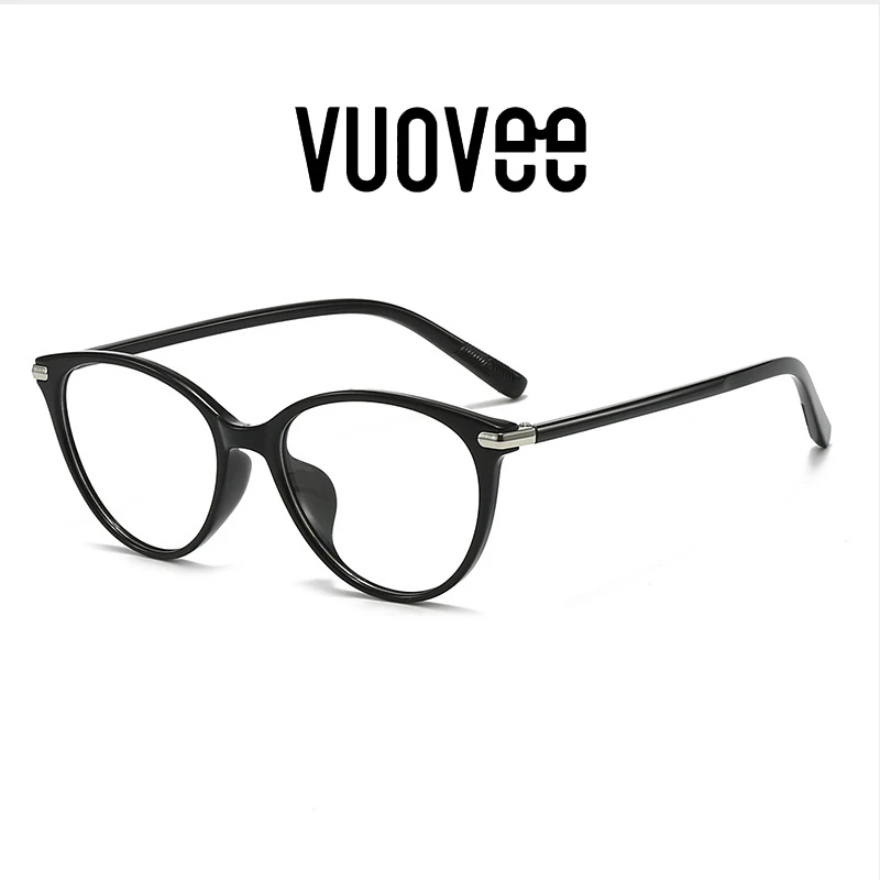 vuovee露思同款猫眼近视眼镜女素颜小框防蓝光抗辐射眼镜