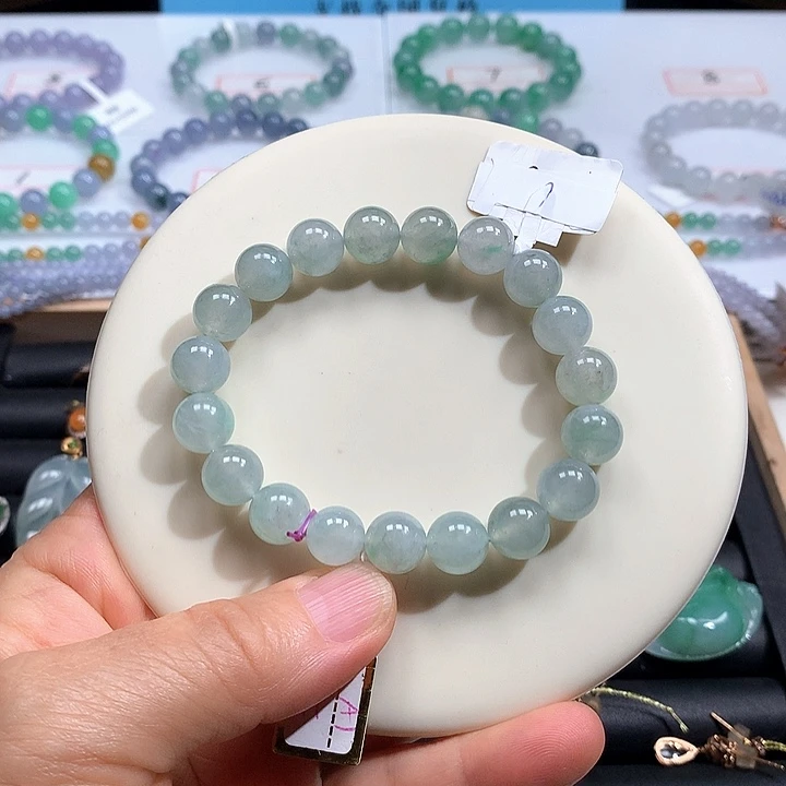 翡翠未镶嵌手链卡9.9
