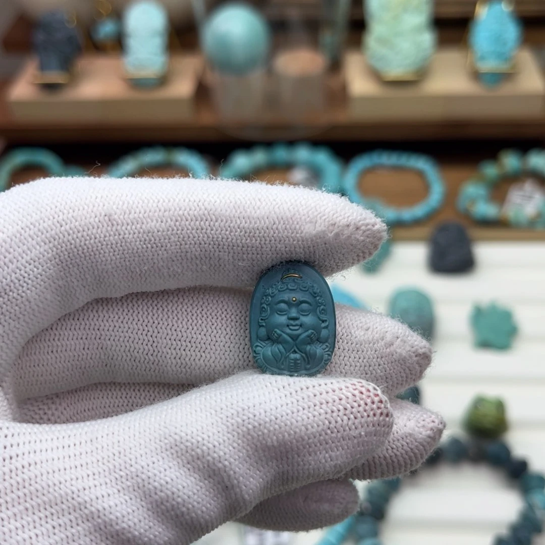 未镶嵌绿松石珠宝奇石雾霾我佛