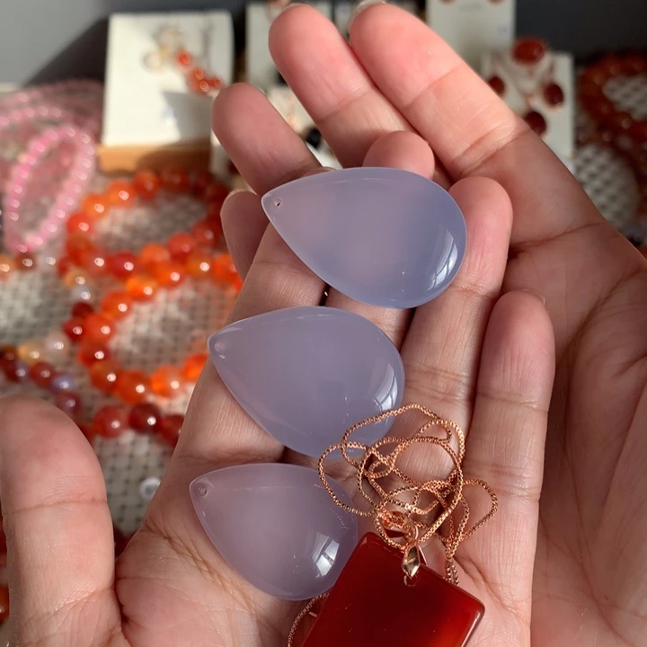 玛瑙/玉髓合金吊坠