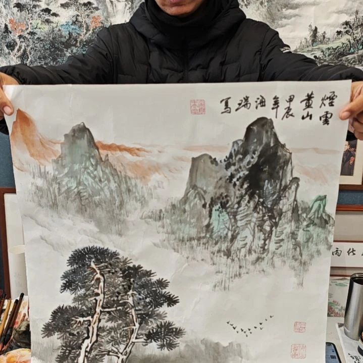 国画贾海瑞老师现场定制