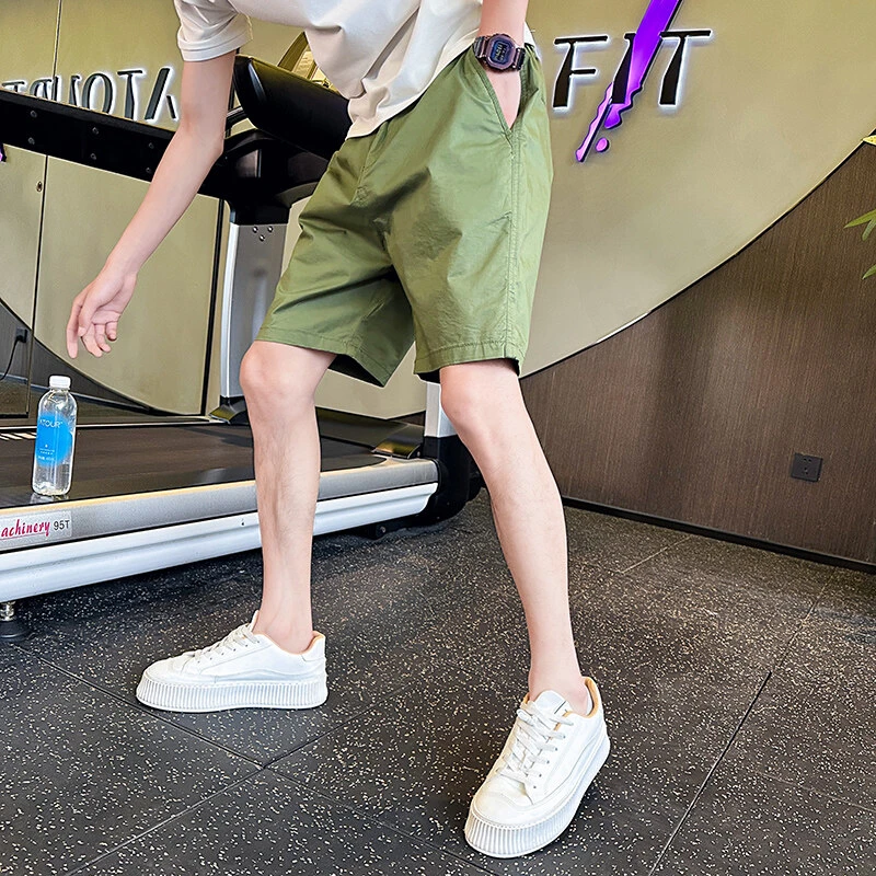 短裤男夏季2025新款潮流百搭宽松速干休闲五分裤帅气修身男沙滩裤