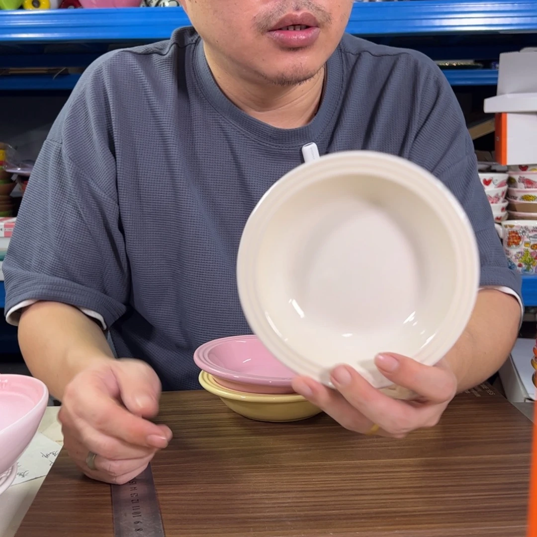 陶瓷米白色小草帽