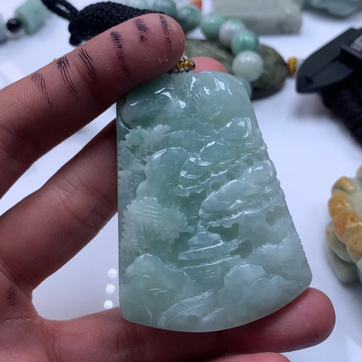 颈饰未镶嵌翡翠保真天然a货翡翠