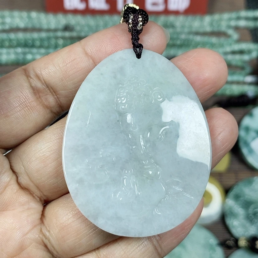 【闪购商品】翡翠颈饰未镶嵌玉吊坠翡翠玉佛观天下