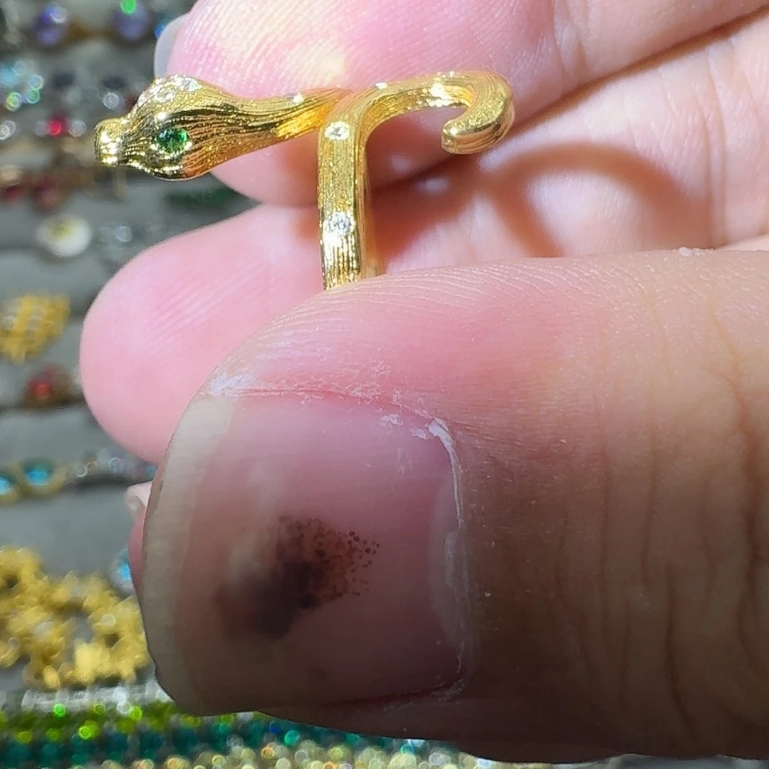 托帕石戒指银S925镶嵌