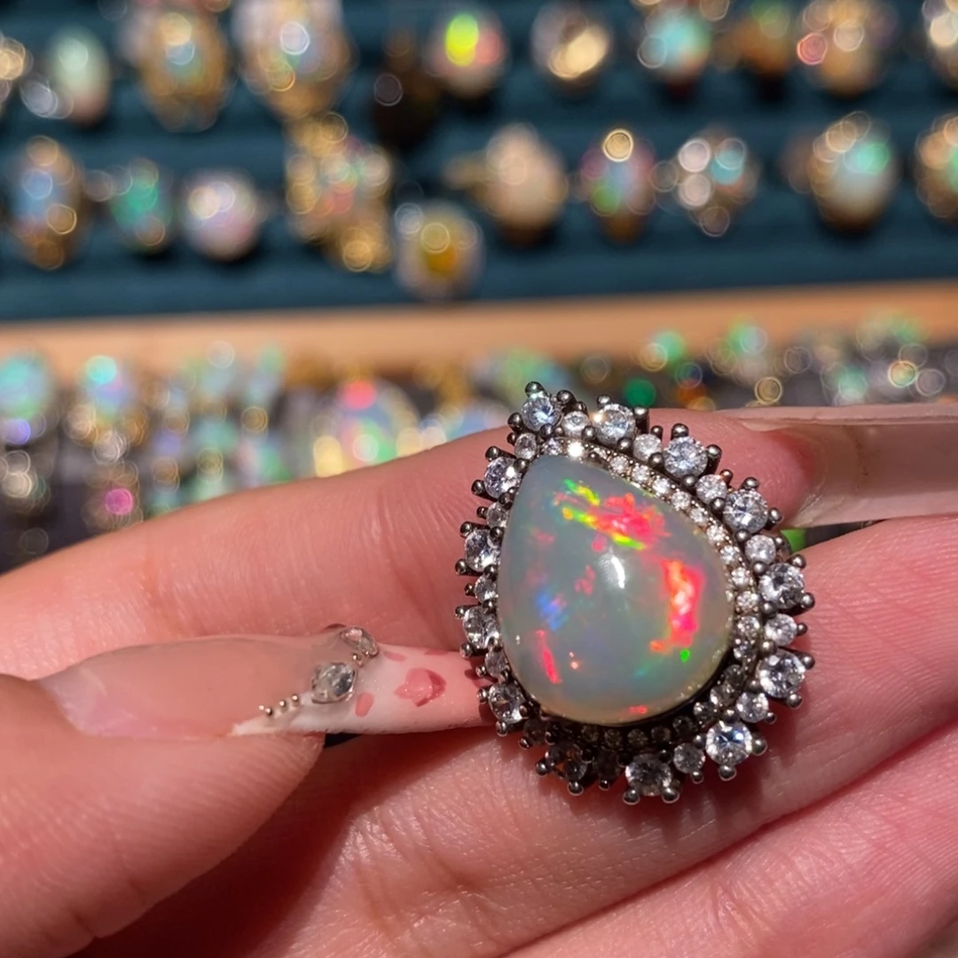 欧泊银S925镶嵌戒指