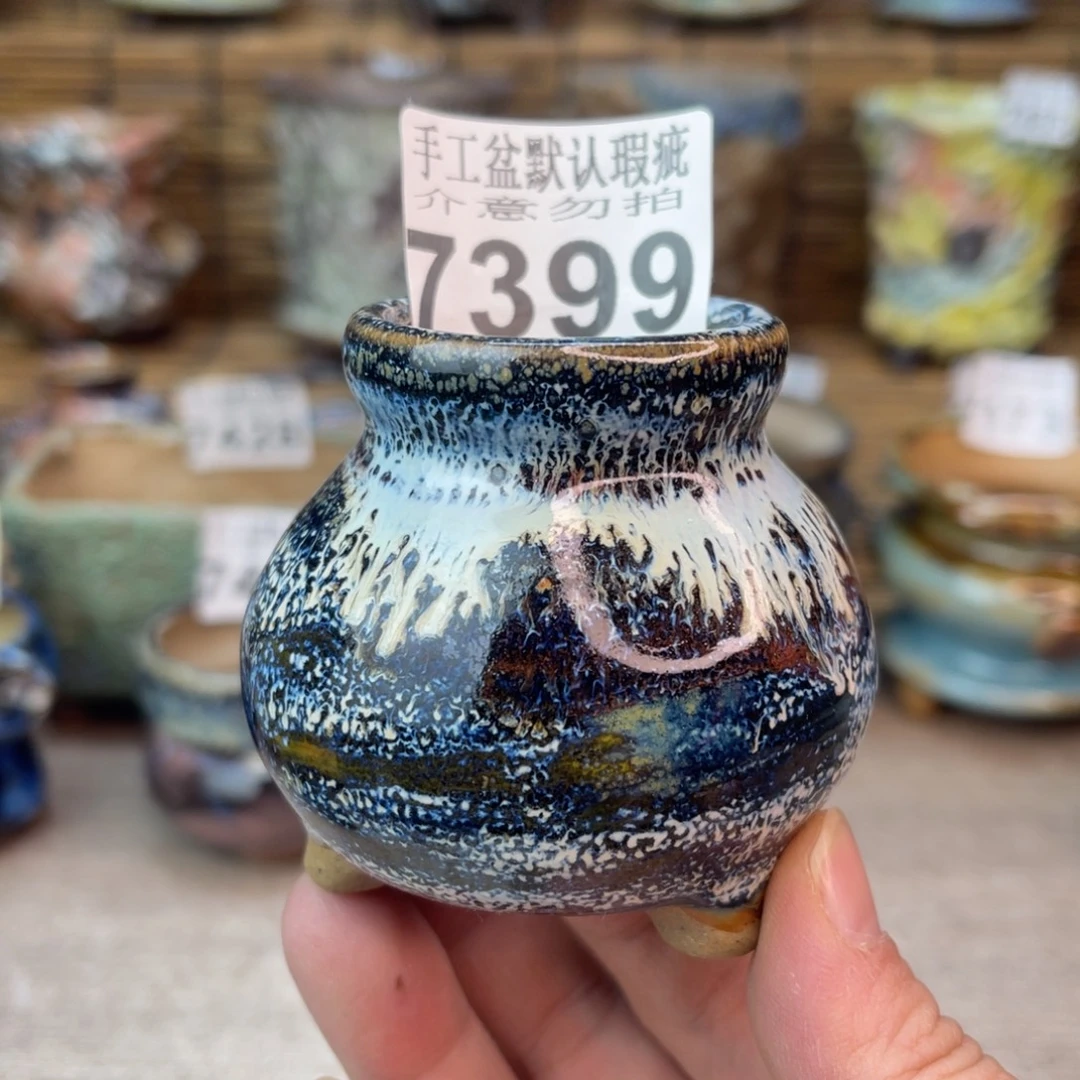 手工花盆默认瑕疵完美者勿拍