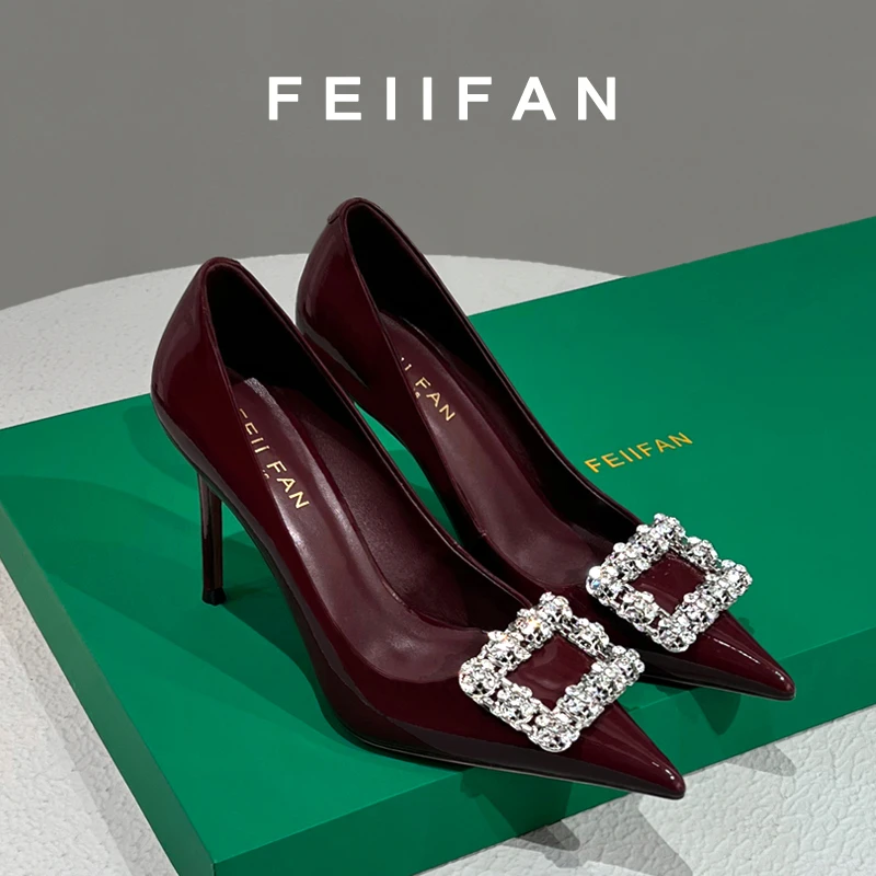 【现货】红色高跟鞋2025春秋新款细跟高级感轻奢气质百搭单鞋女2617