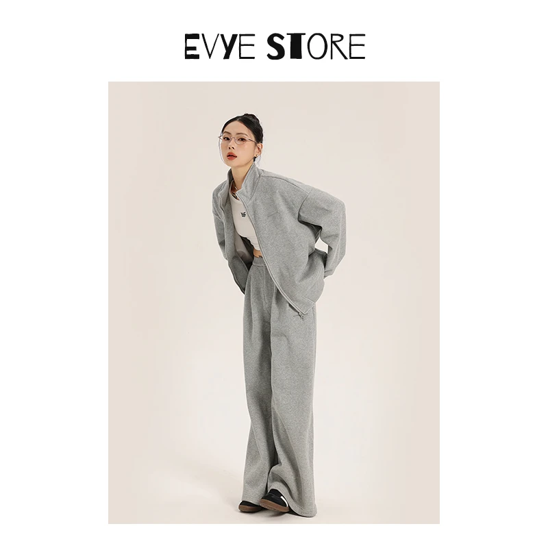 Evye Store~美式卫衣套装女时尚洋气2025新款休闲运动两件套春秋