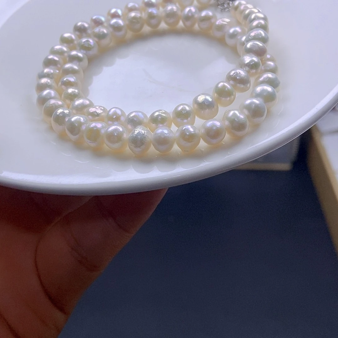 淡水珍珠合金颈饰