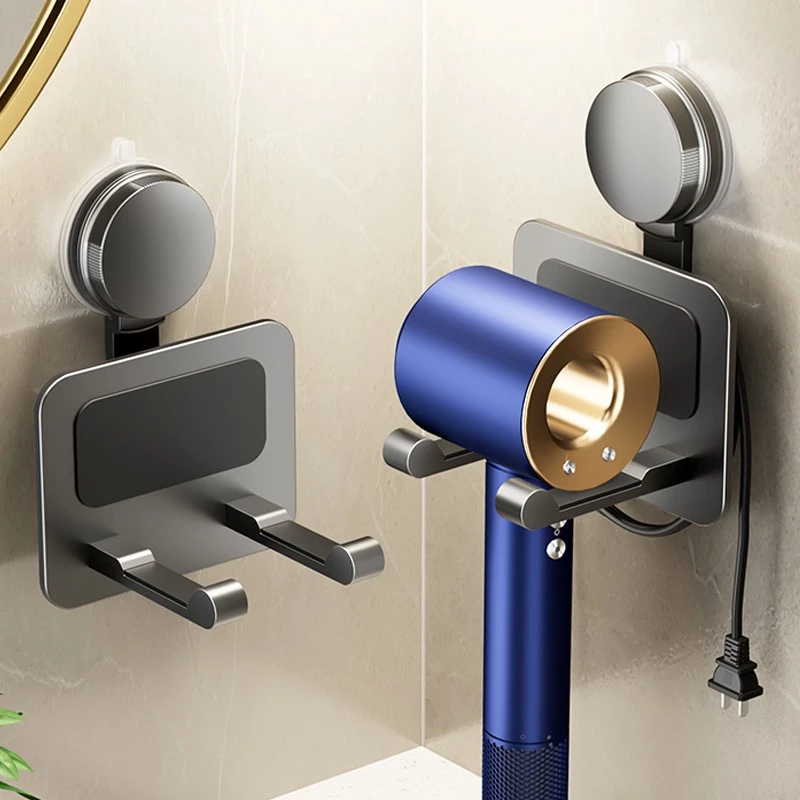 电吹风机置物架吸盘免打孔壁挂式电吹风挂架浴室风筒支架收纳神器