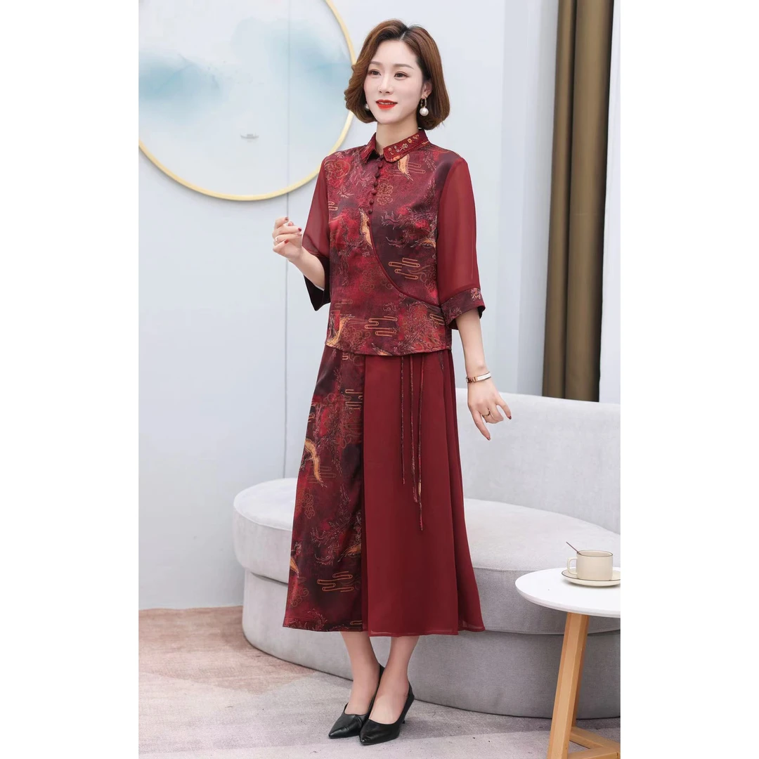 21229-23新款刺绣女士套装（仙鹤）