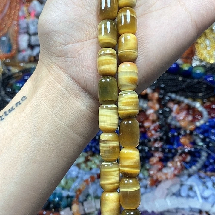 未镶嵌玛瑙/玉髓珠宝半成品A级天然金虎卡10*14mm