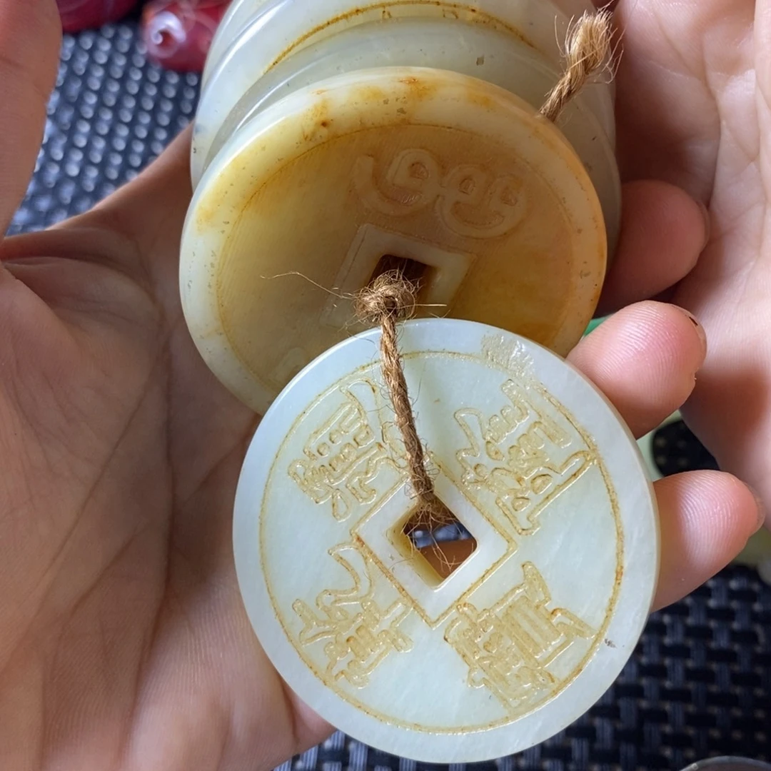 白玉菩提吊坠摆件