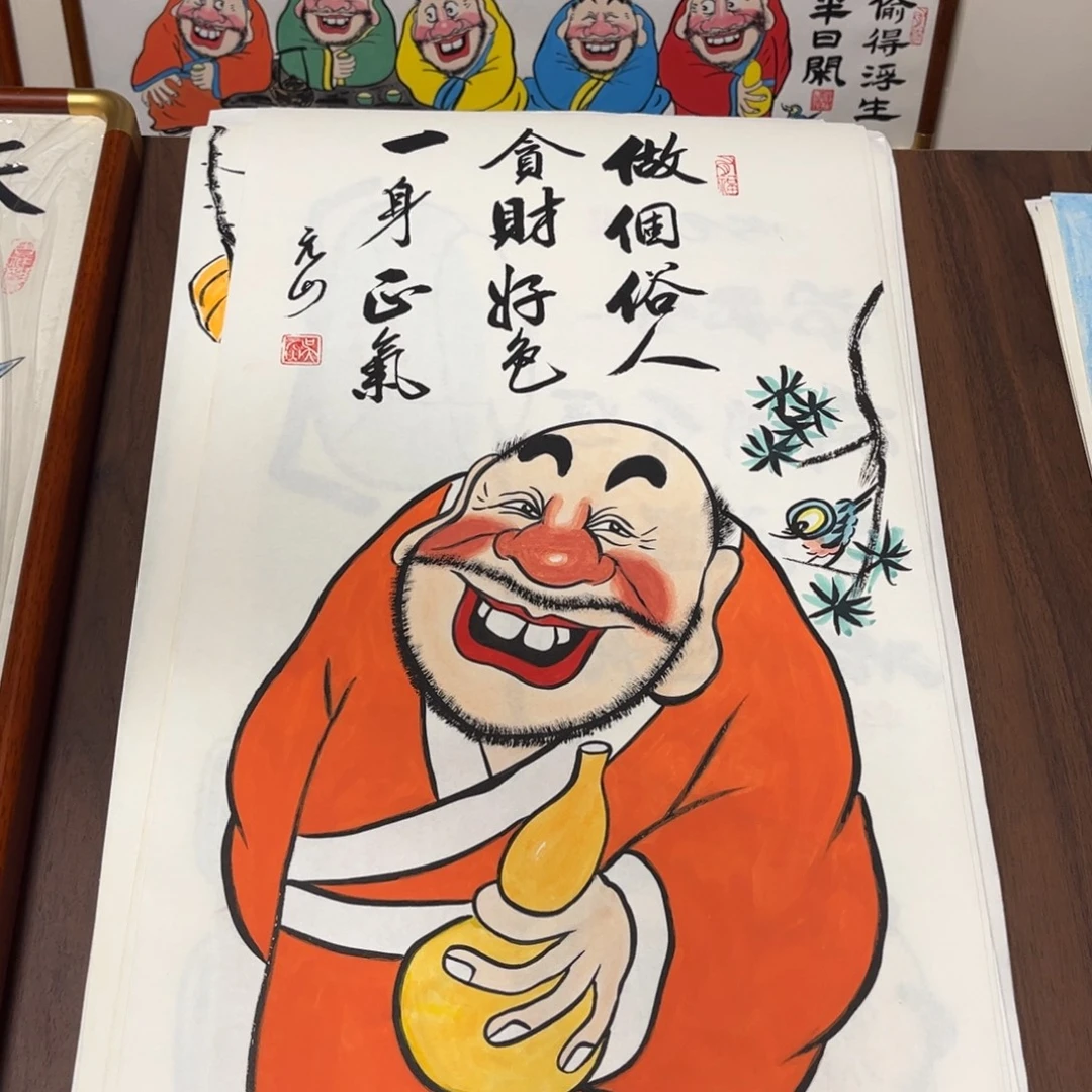 国画纯手绘禅意画作品