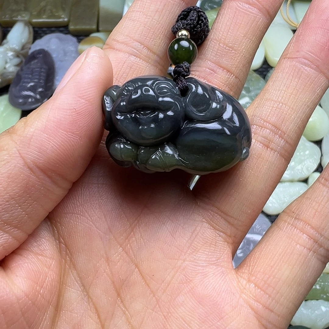 和田玉未镶嵌颈饰卡34