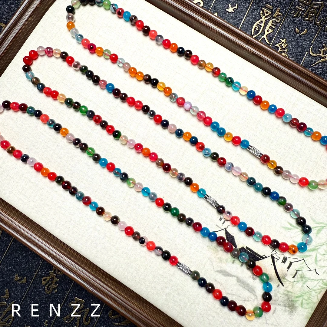 0079糖心玛瑙/彩色女士项链 (多样性发一条)