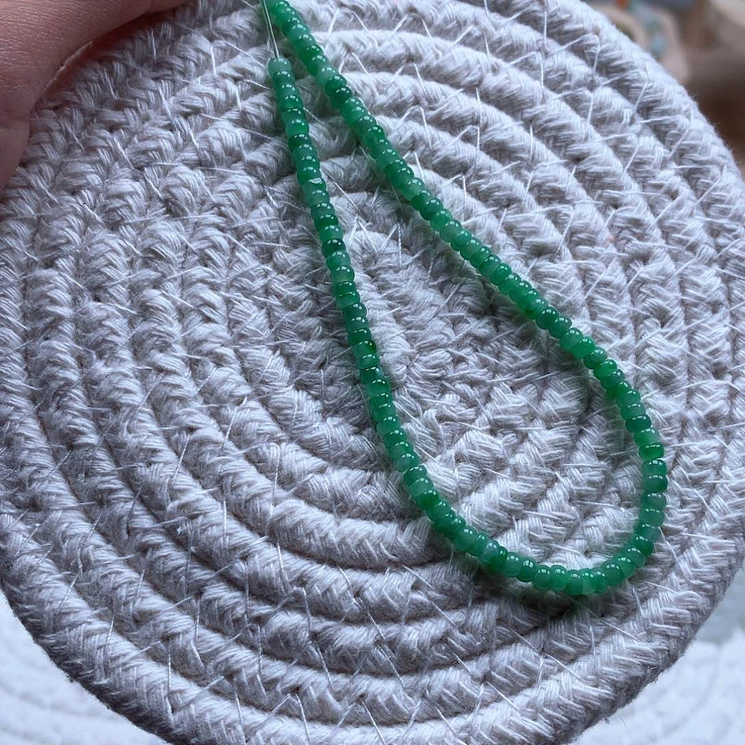 翡翠未镶嵌手串股珠3