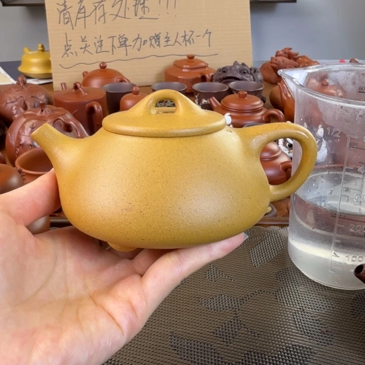 紫砂茶壶黄金段景舟石瓢