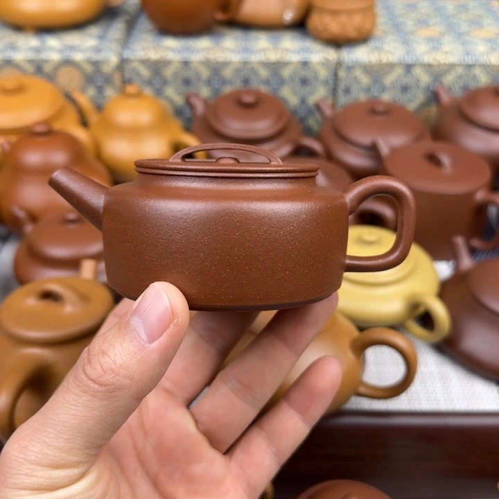 茶壶紫砂汉瓦桃花泥