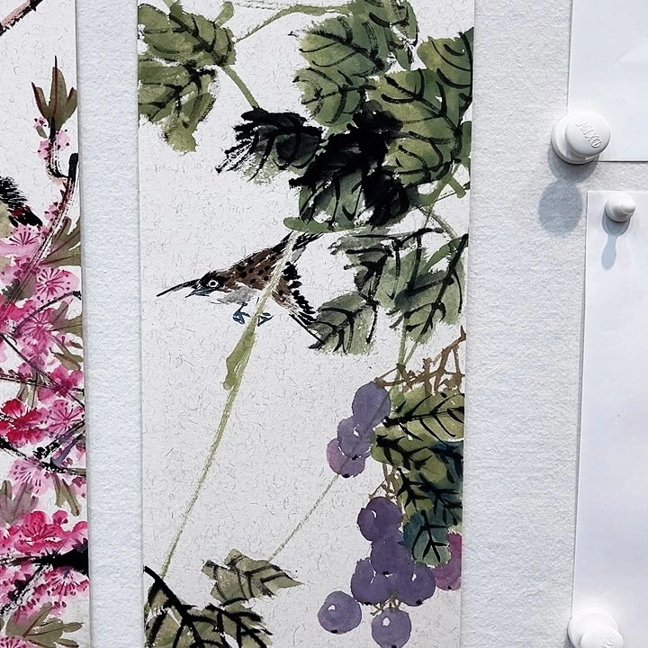 国画绘画作品多次参加全国