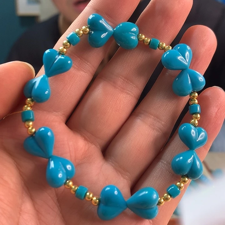 绿松石18K金镶嵌珠宝奇石