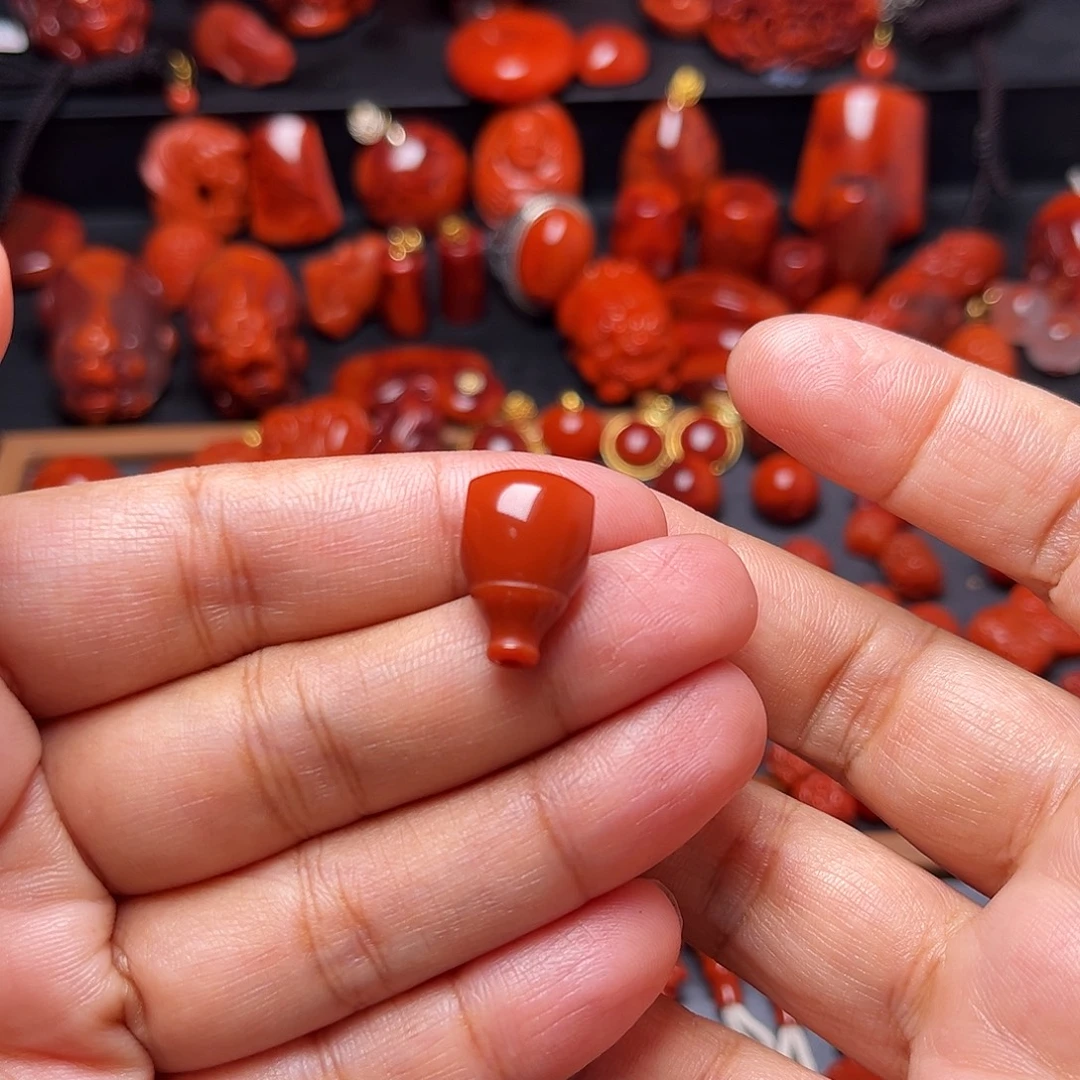 南红玛瑙未镶嵌配饰奶嘴三通11.6mm