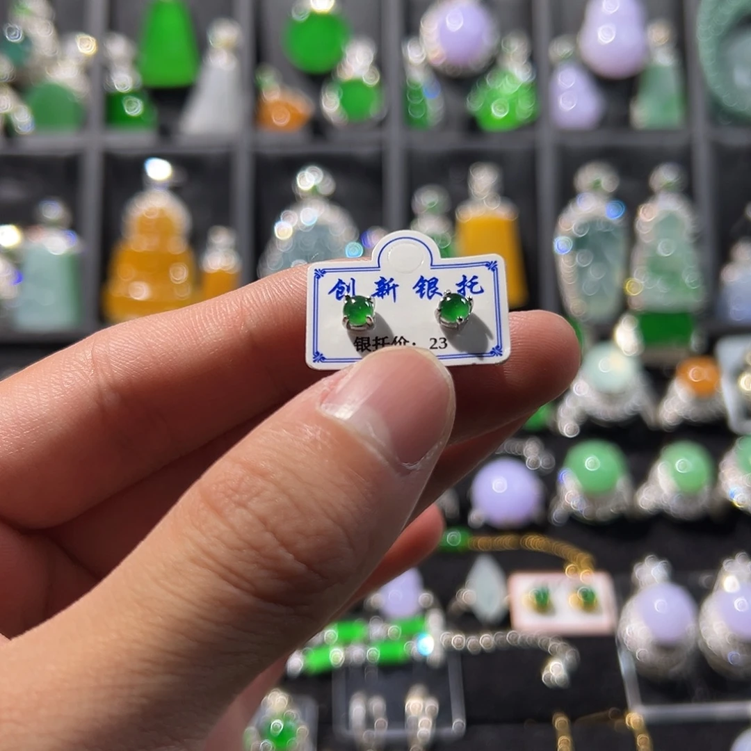 翡翠银S925镶嵌戒指