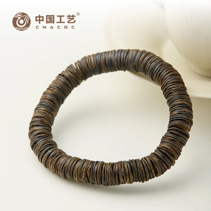 【中国工艺】沉香绿奇楠沉水级钱串子10mm单圈手串