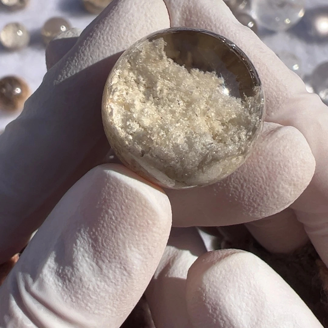 水晶白幽灵20mm单珠不退换未镶嵌❤***μ