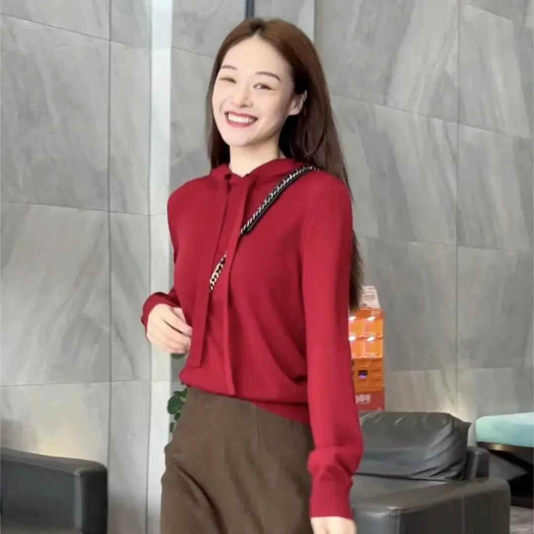 GIRDEAR/哥弟早春新款气质显瘦薄款休闲羊毛韩女款休闲显瘦卫衣