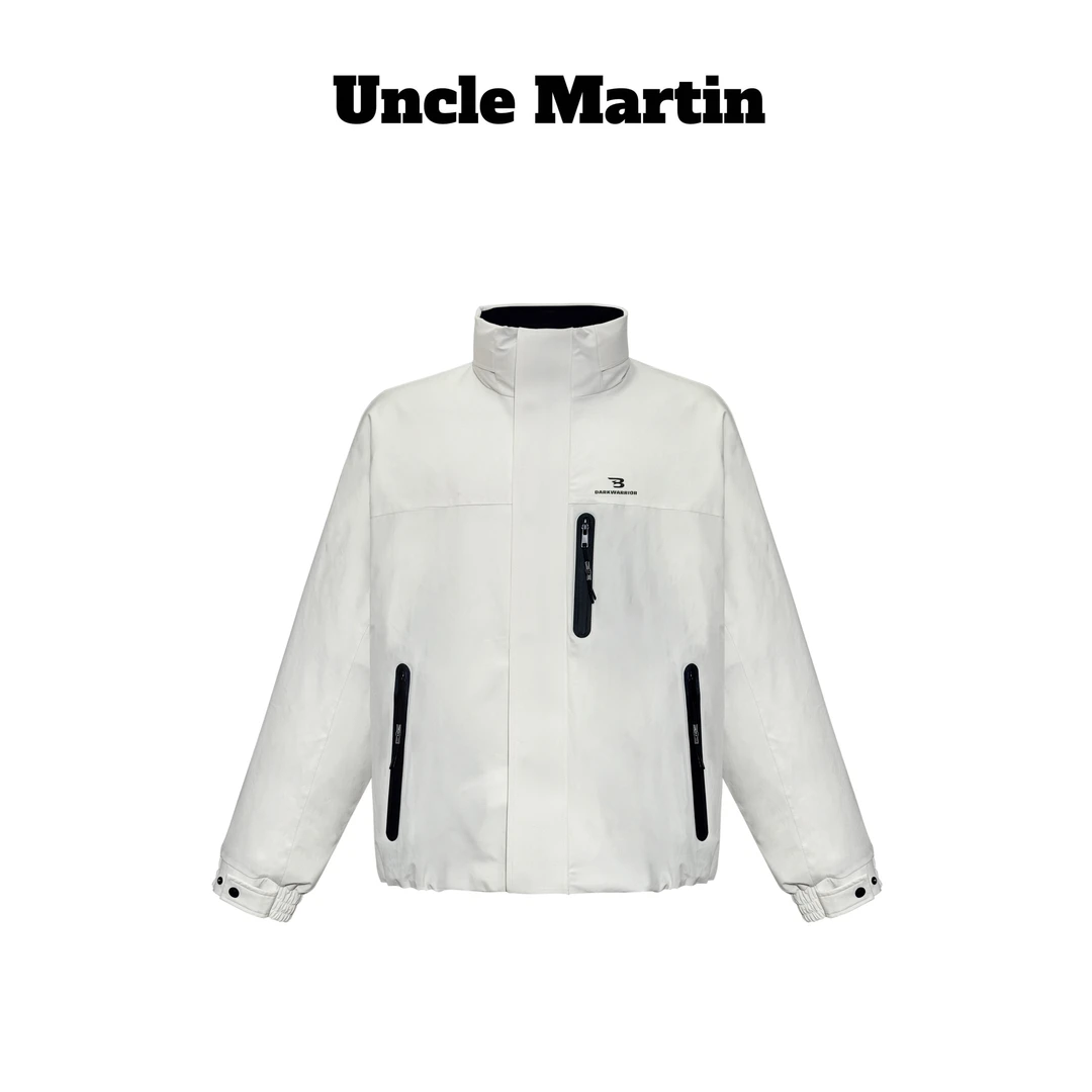 马丁叔叔 男生冬季立领廓形质感五金拉链夹克羽绒服 CK-107