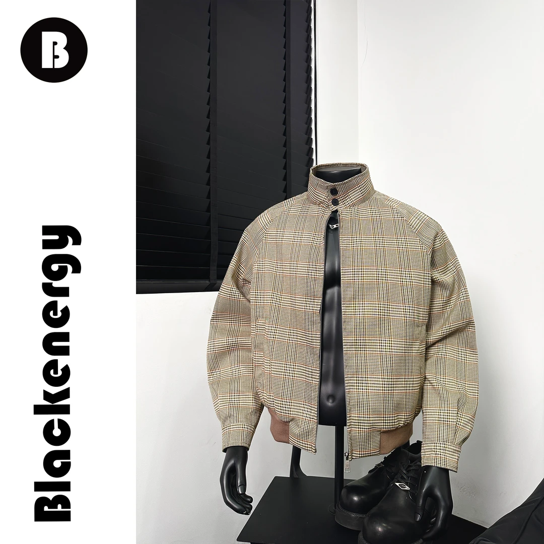 解构风立领外套男春秋季美式小众boxy美式百搭插肩袖宽松重磅夹克