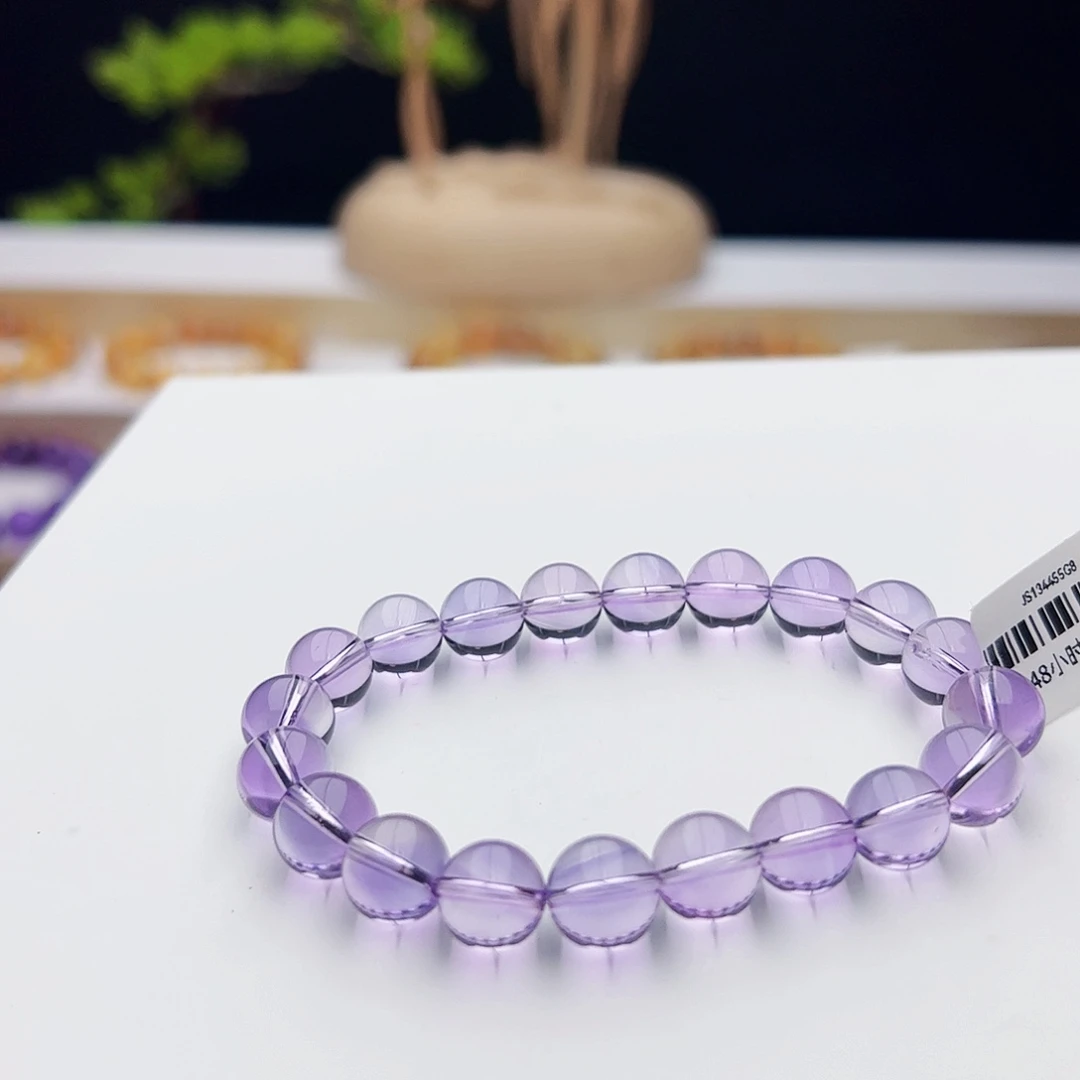 手链未镶嵌水晶玻利维亚紫水晶9.7mm25.25
