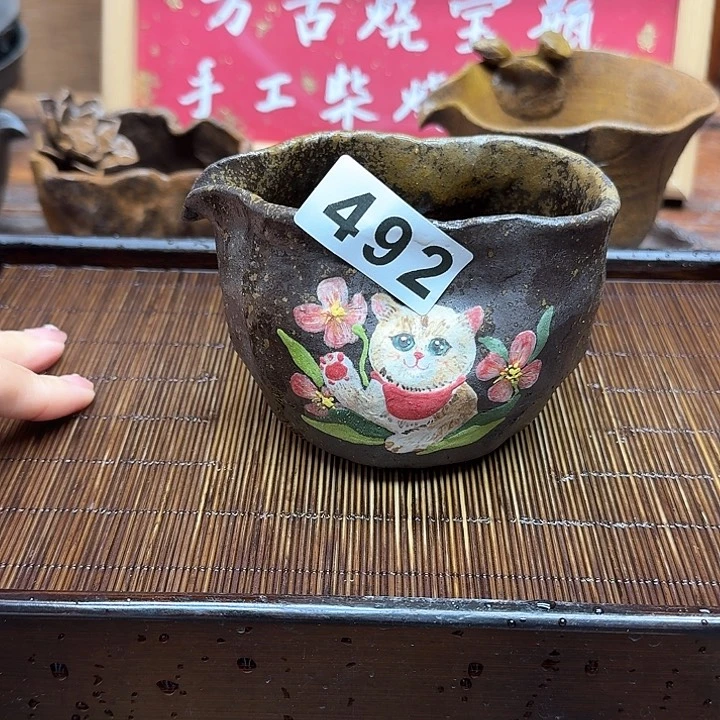 纯手工制作粗陶茶具