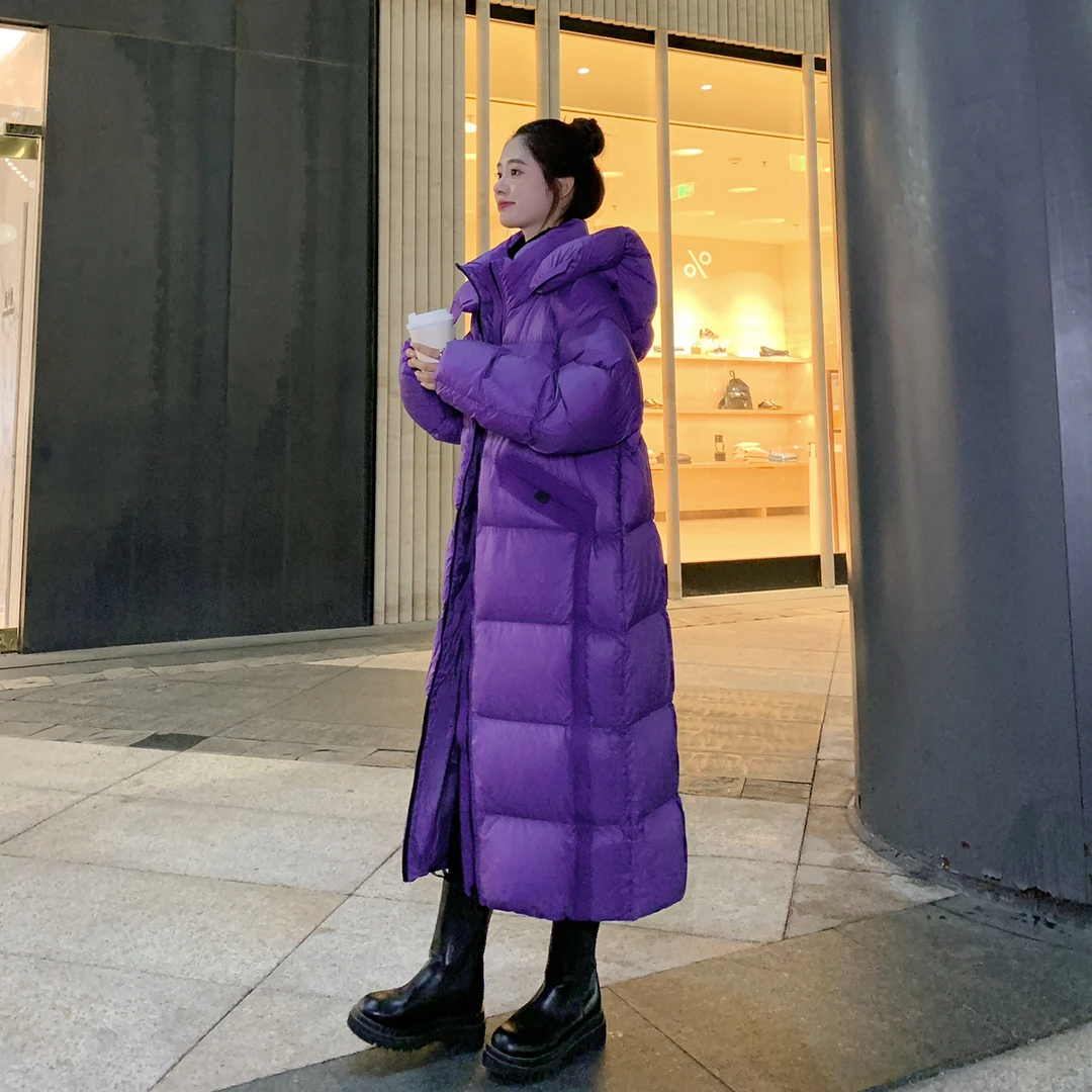 重工羽绒服女长款超厚2025冬季新款加厚保暖连帽宽松韩版过膝外套