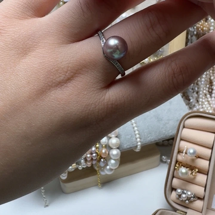 戒指淡水珍珠合金