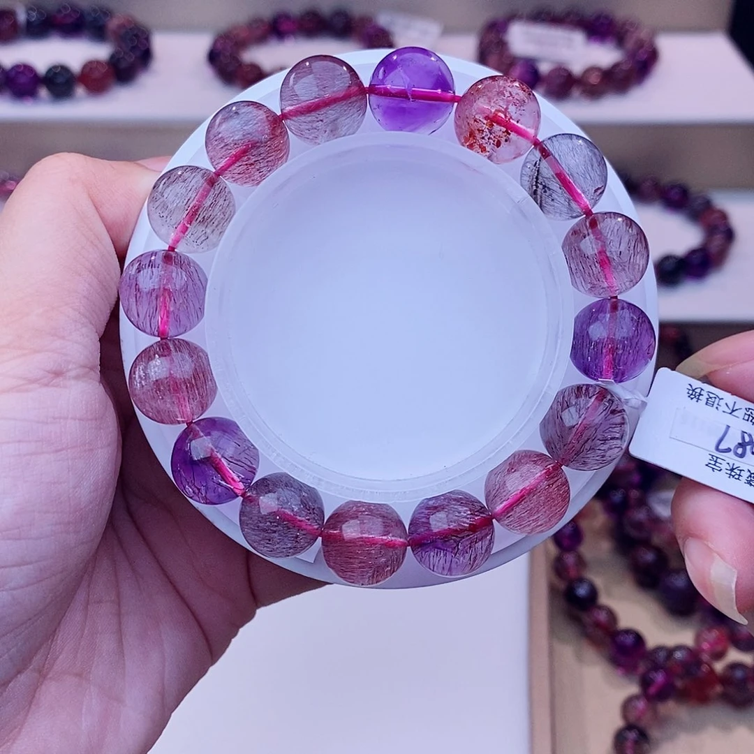 未镶嵌手链水晶黑加仑12