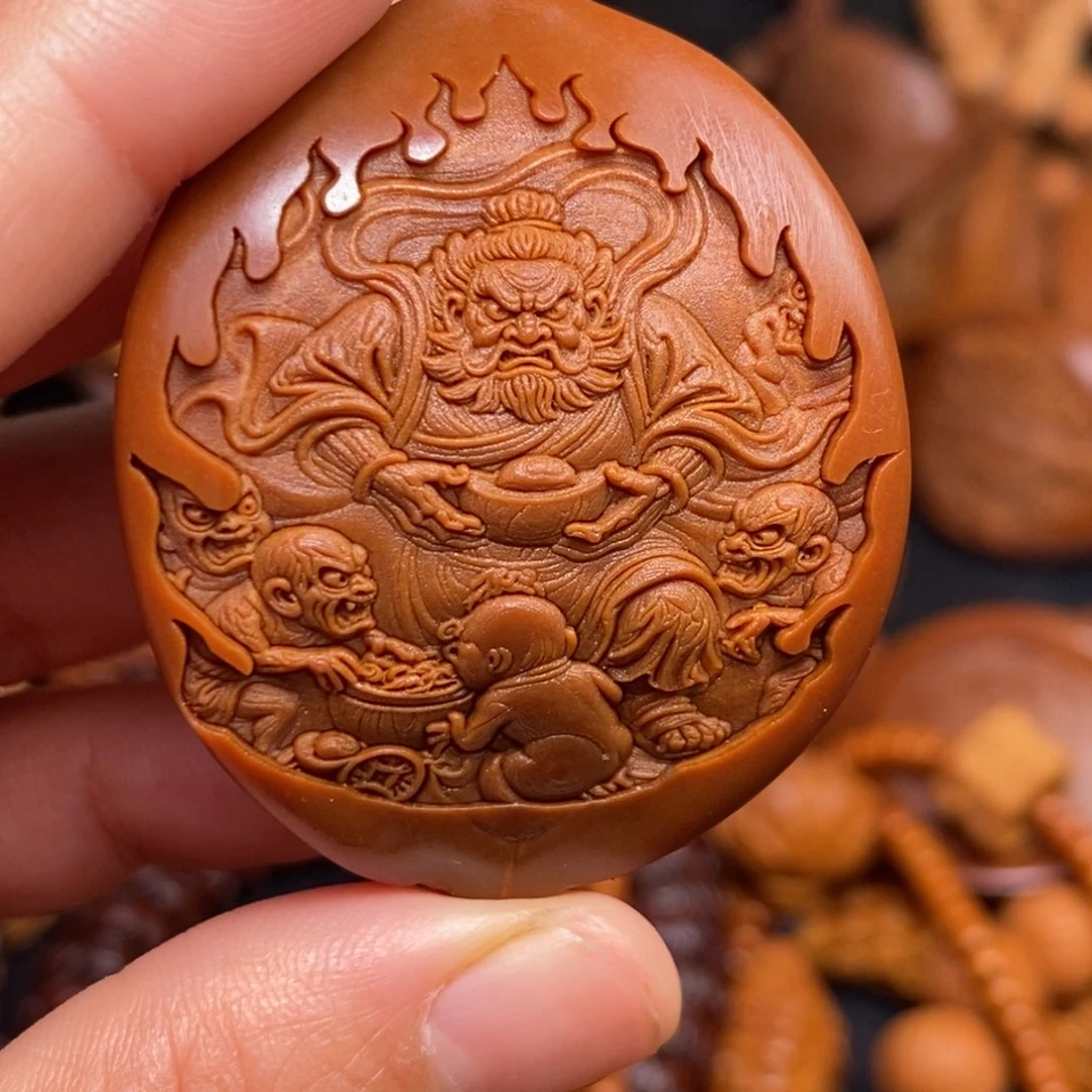 菩提籽类橄榄核雕刻手串橄榄核雕刻