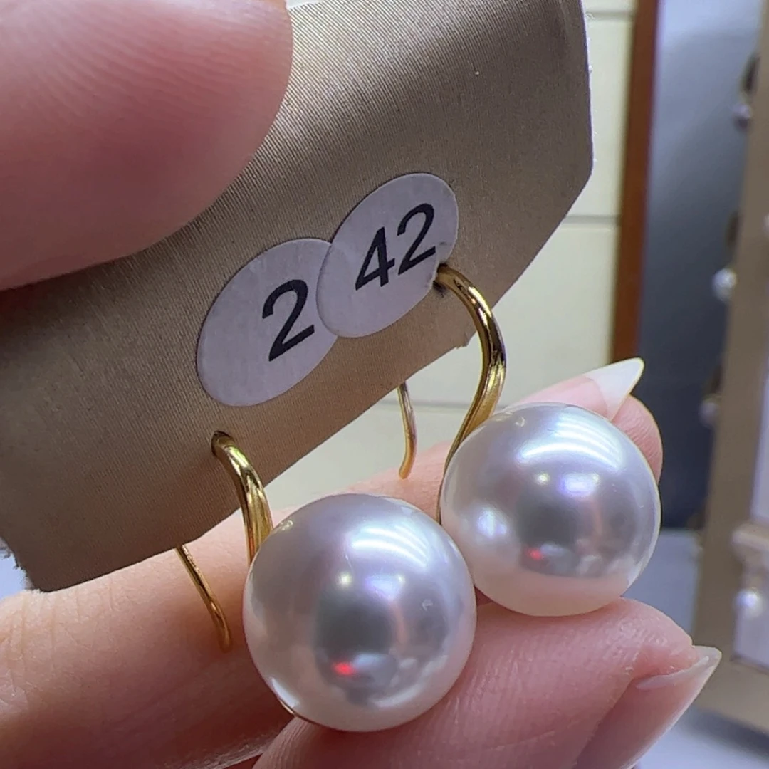 淡水珍珠耳饰银S925镶嵌