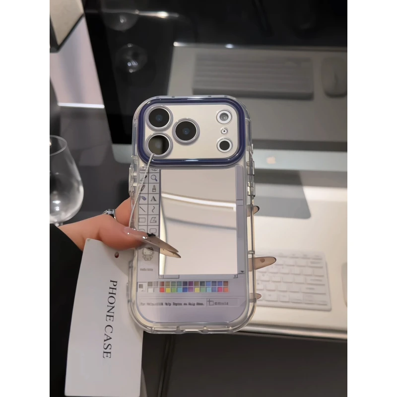 kt绘画框适用苹果17pro手机壳16pm镜面oppo华为p80奶油oppo小米15