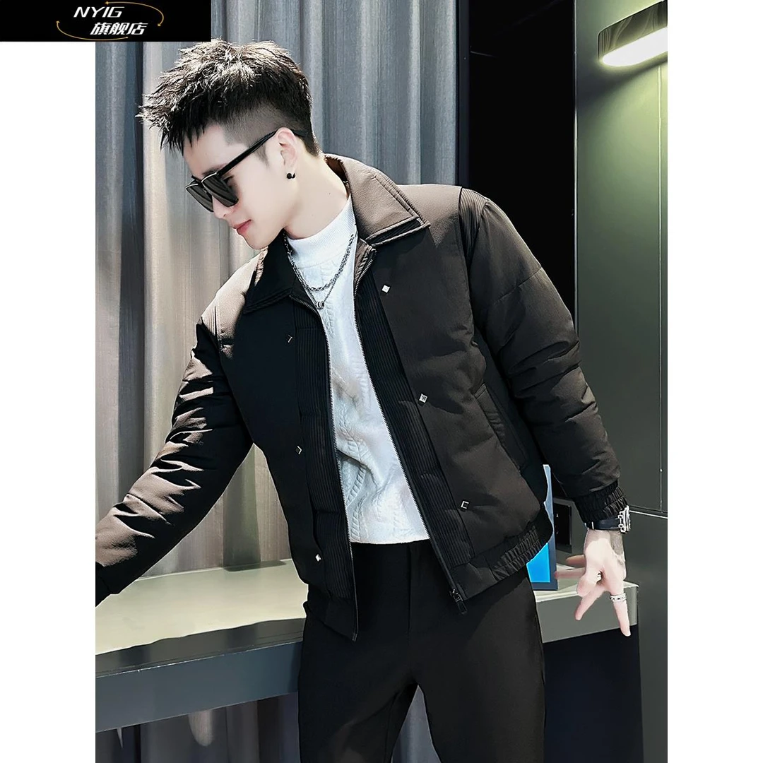 NYIG加厚羽绒服男装今年流行棉衣2025新款爆款高级感棉服痞帅外套